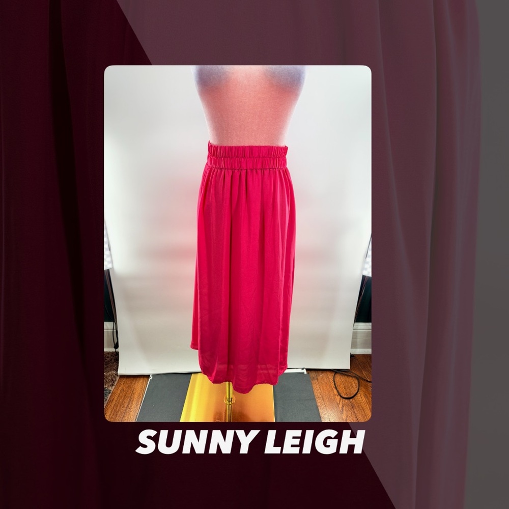 EUC Sunny Leigh Pink Midi Skirt